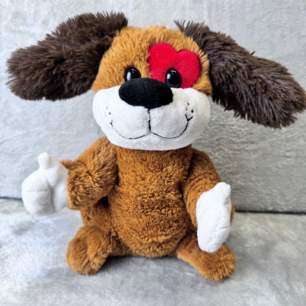 Dan Dee Animated Clapping‎ Puppy Plush Valentine Heart Eye Stuffed Dog Works